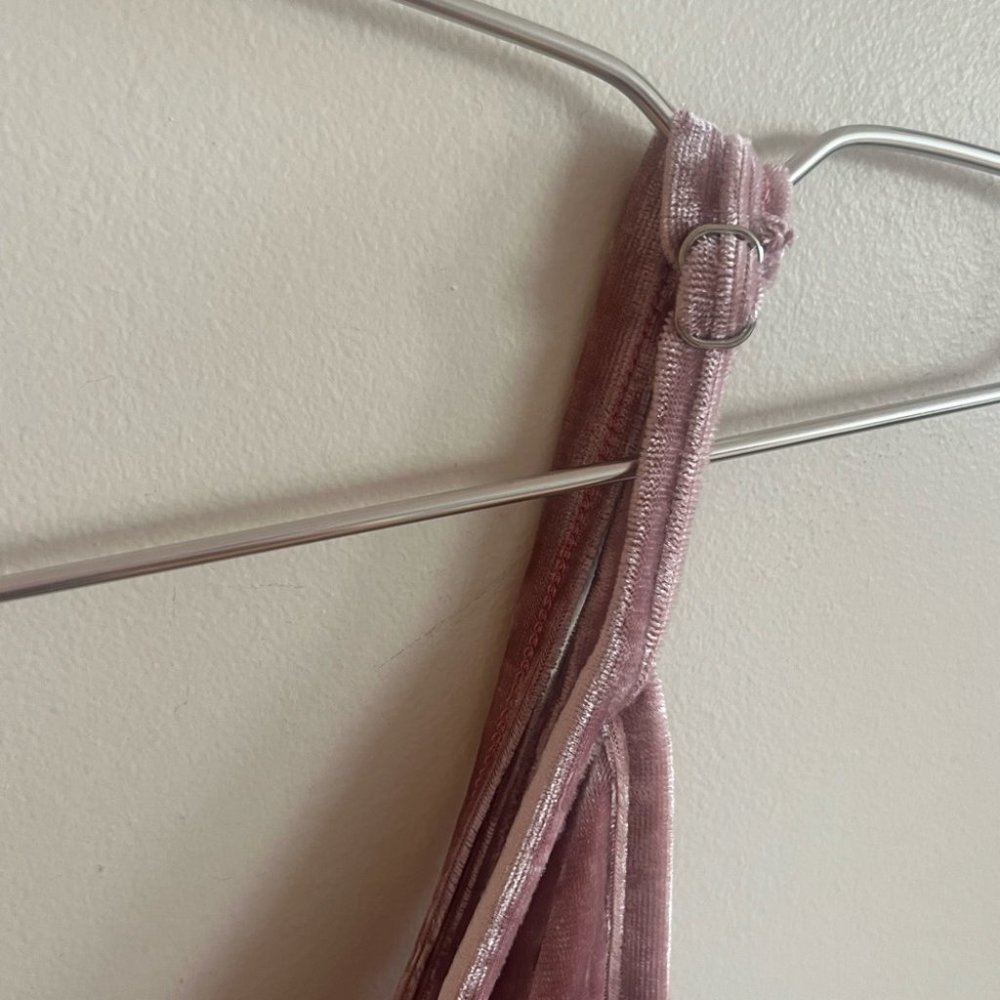 Pink  Velvet Midi Dress - Picture 7 of 11
